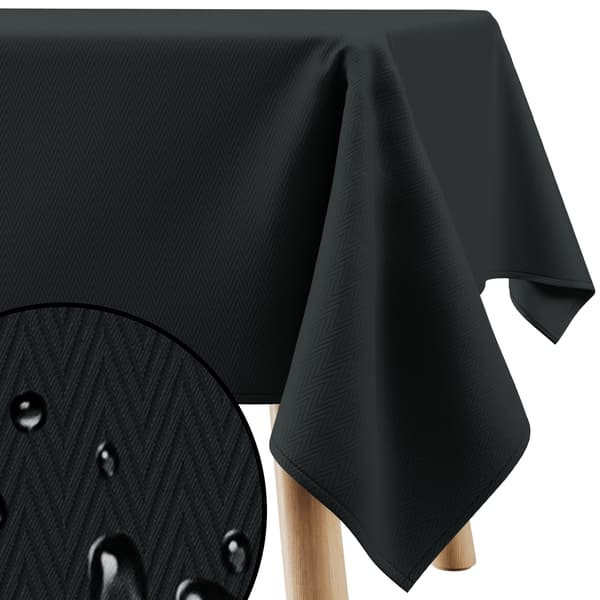 VERTE duk 1cm foder Fläckbeständig GRAFIT duk 140x200 Oval