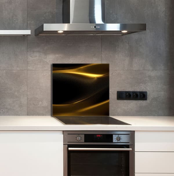 GLASPANEL FÖR KÖK 65x60 Guld