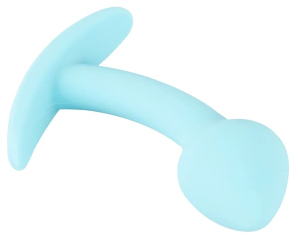 Cuties Silikon Perfekt Böjd Analplugg Blå