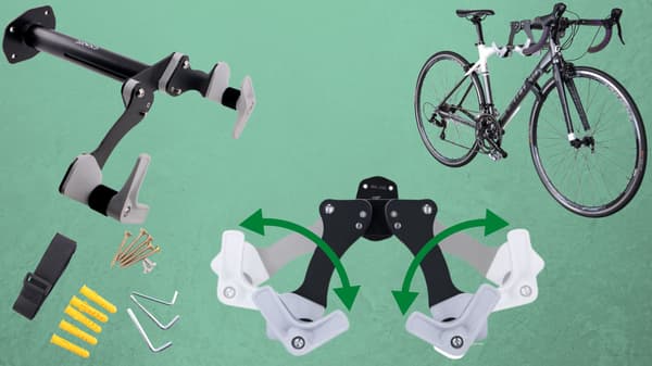 Väggmonterad justerbar cykelkrok