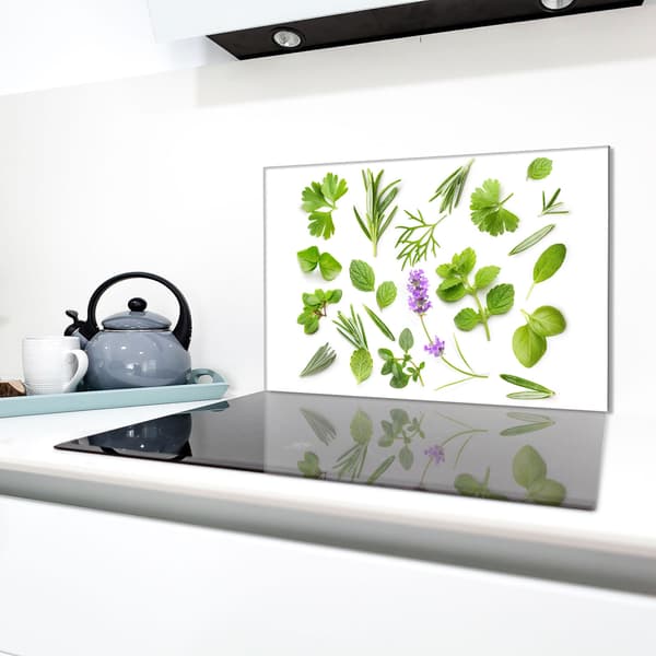 Glasskydd för spishäll 80x52 Växter