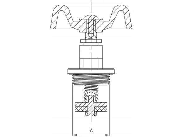 GENNEMSNITVENTILHOVED I STØBEJERN M83 1 1/4''