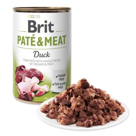 Brit Paté & Meat våtfoder för hundar med anka 12x800g