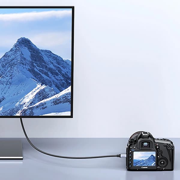 Micro HDMI-kabel - HDMI 2.1 8K 1m - grå