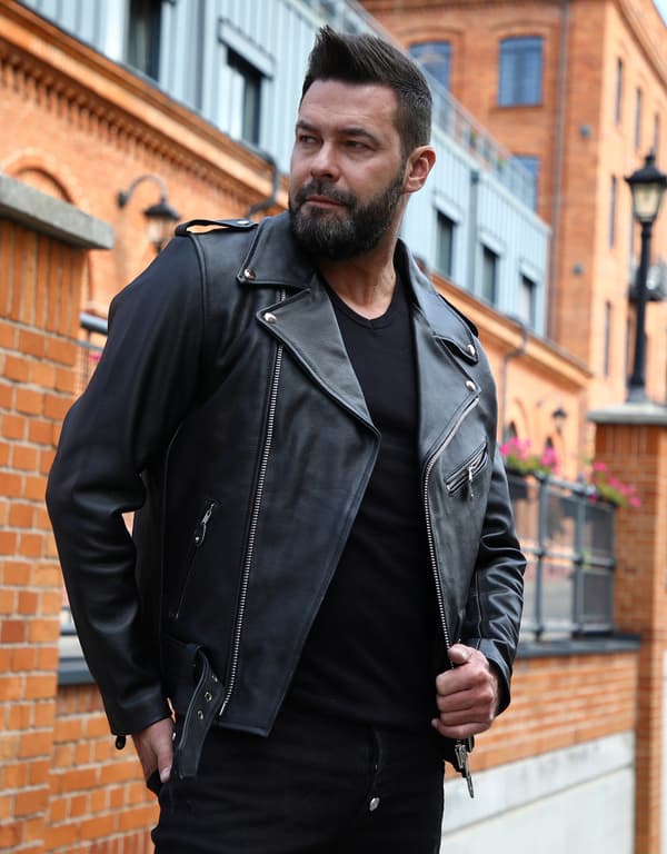 WOLF HERRBIKERJACKA 3XL