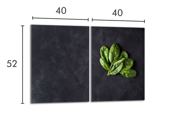 Lasinen suojalevy liedelle 2x40x52 Basil