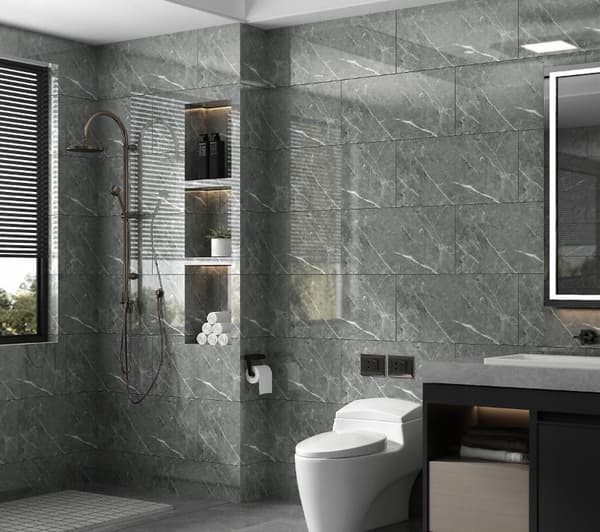 SELVKLÆBENDE MARMOR PVC LAMINATPANEL BLANK 80x40 cm panel12