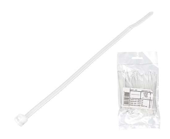 KABELBIND/12CM/2.5MM/100STK/HVID