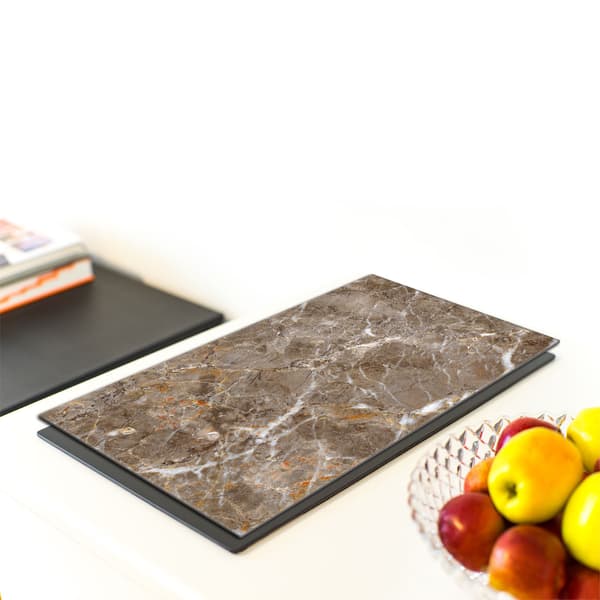 GLASSKÆREBRÆT 40x52 Marmor