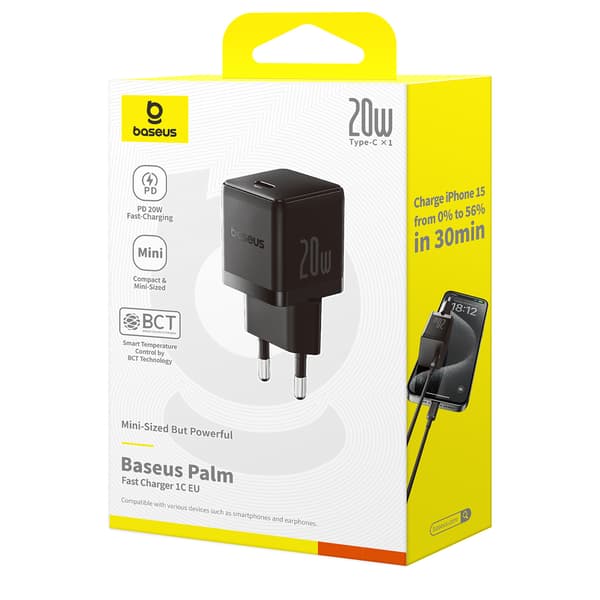 Palm 20W USB-C vægoplader - Sort
