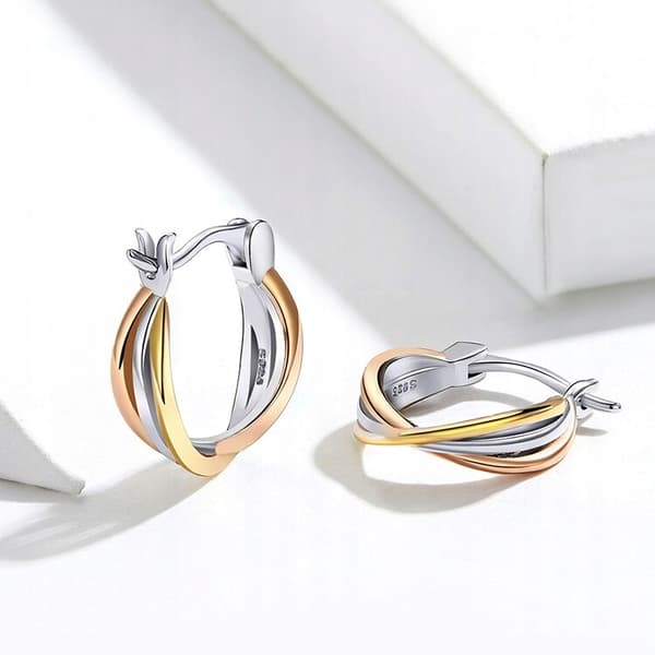Silverörhängen, Guld Trinity Silver S925