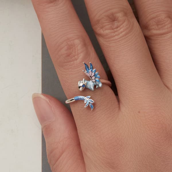 Silverring Justerbar Sagodrakring 925 Silver Trusky