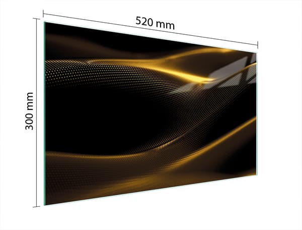 SKÄRBRÄDA I GLAS 52x30 GULD