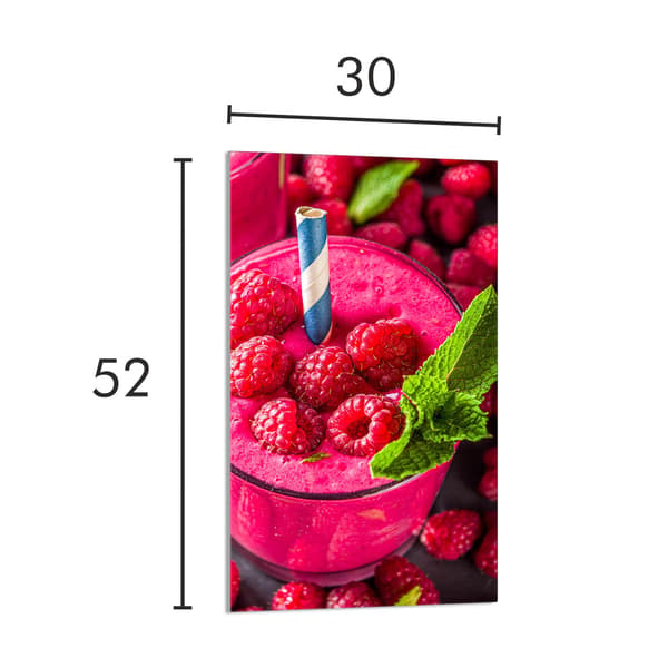 SKÄRBRÄDA I GLAS 30x52 Hallon