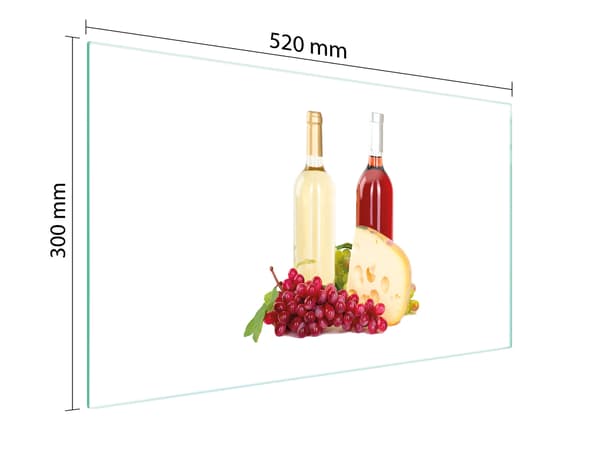 GLAS SKÆREBRÆT 52x30 VIN