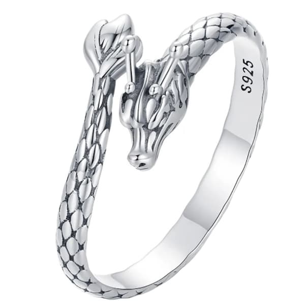 Silverring Justerbar Drakring Silver 925 Trusky