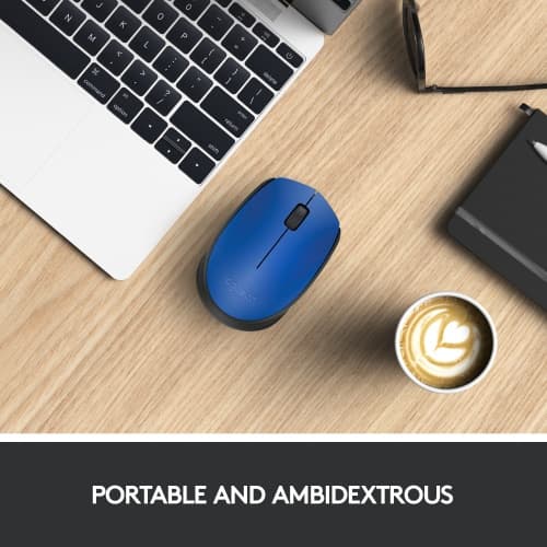 Logitech M171 Trådløs Mus RF Trådløs, 1000 DPI, Blå/Sort