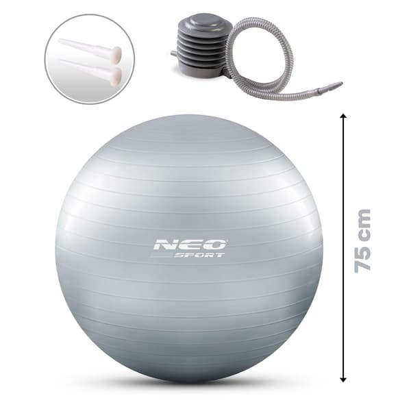 Træningsbold 75 cm NS-952 sølv