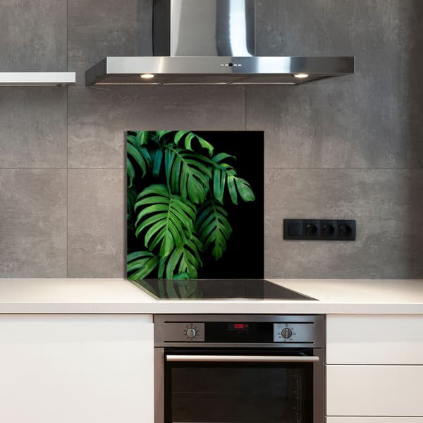 GLASPANEL FÖR KÖK 60x65 Monstera