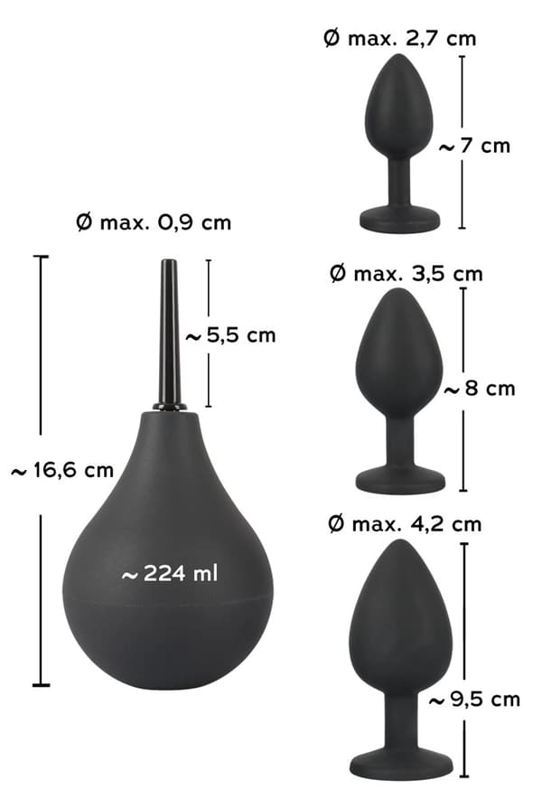Black Velvets 4-delt analbrusersæt