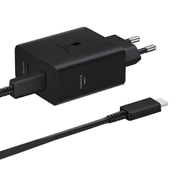 Samsung Strømadapter Duo 2x USB-C 50W Vægoplader - Sort