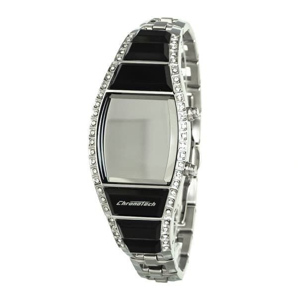 CHRONOTECH CT7122LS-03M ur. Quartz, sort. Dameur.