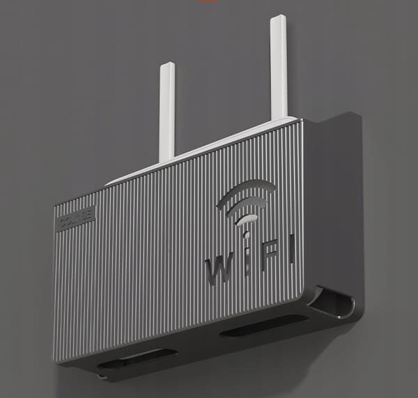 Væggfæste og vægghylla til Wi-Fi-router Switch, sort