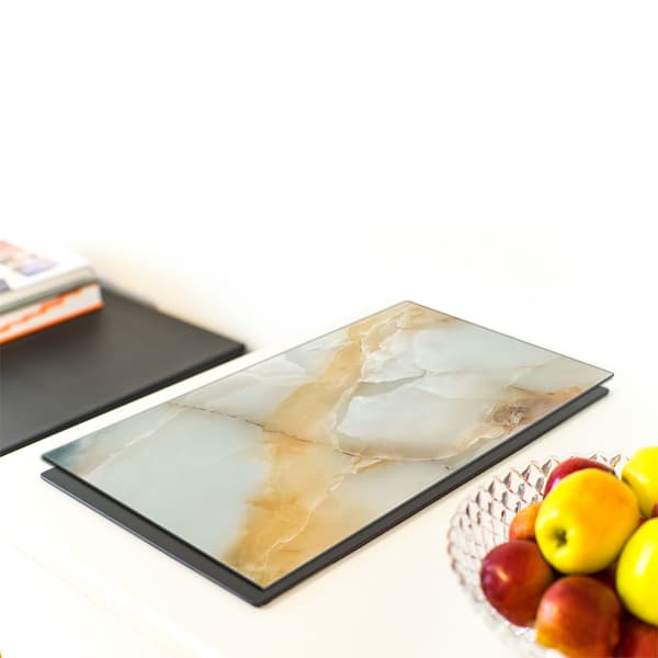 GLASSKÆREBRÆT 40x52 Marmor