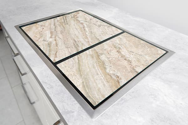 GLASSKYDDSPLÅT FÖR SPIS 75x52 MARMOR