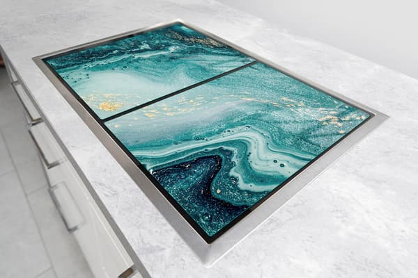 GLASSKYDDSPLÅT FÖR SPIS 70x52 MARMOR