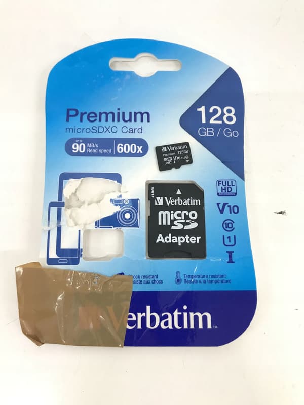 Verbatim 128GB Class 10 MicroSDXC -muistikortti + sovitin