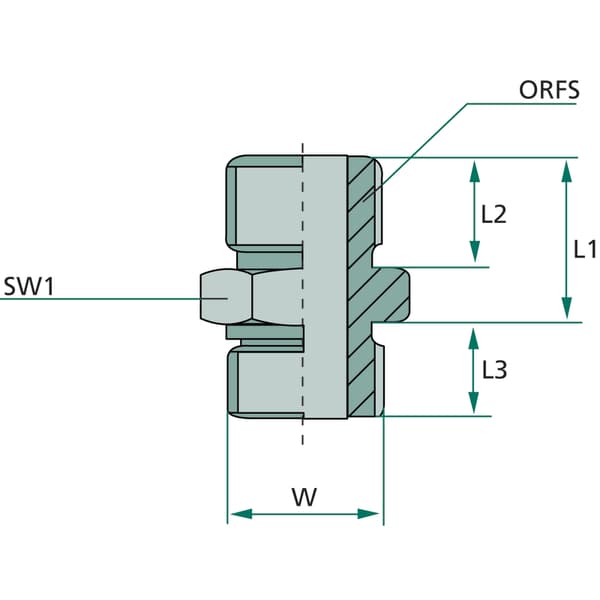 Suora hydrauliikkaliitin 11/16" M16x1.5 630bar