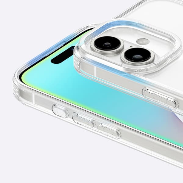 Silikonskal med magnetisk ring för iPhone 16 - transparent