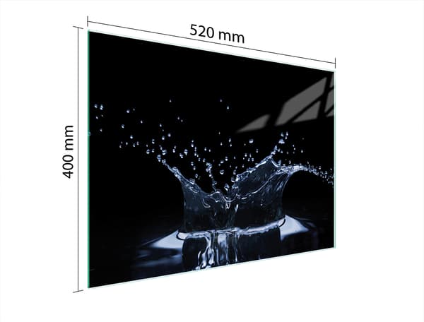 SKÄRBRÄDA I GLAS 52x40 VATTEN