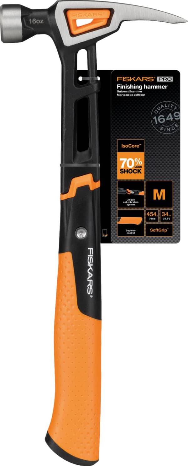 FISKARS ISOCORE Snickarhammare för spikdragning