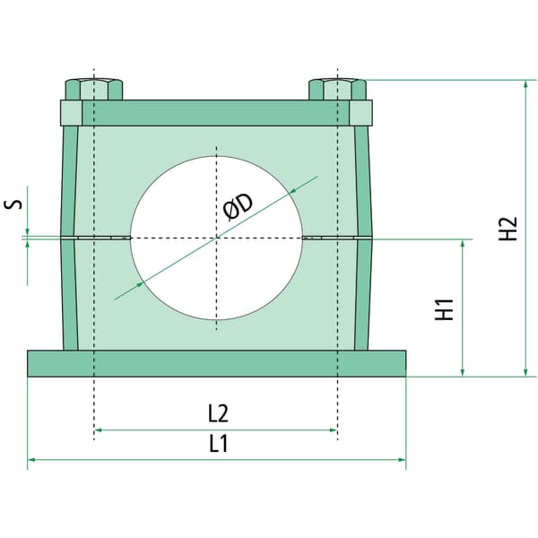 Enkeltrørklemmer RS E I fi 12 mm 25 stk.