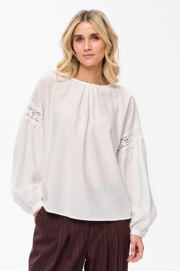 Damebluse Mela Ecru 40