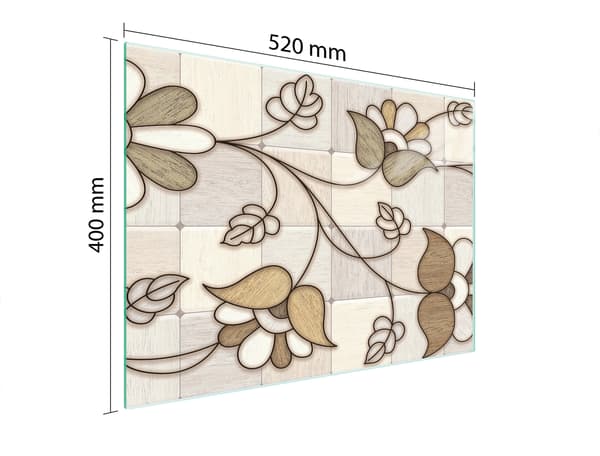 GLAS SKÄRBRÄDA 52x40 MOSAIK