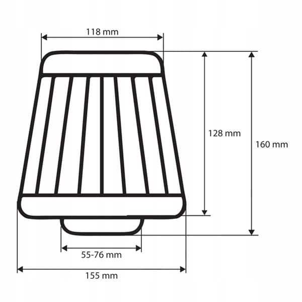 Urheilu-ilmasuodatin käpy musta + 3 adapteria