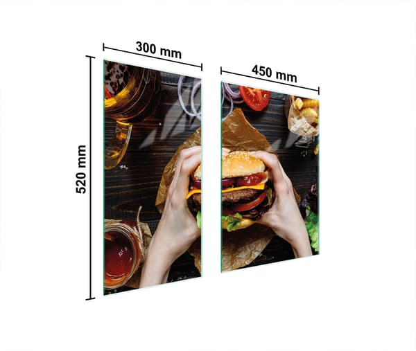 LASISUOJALEVY 75x52 HAMBURGERI
