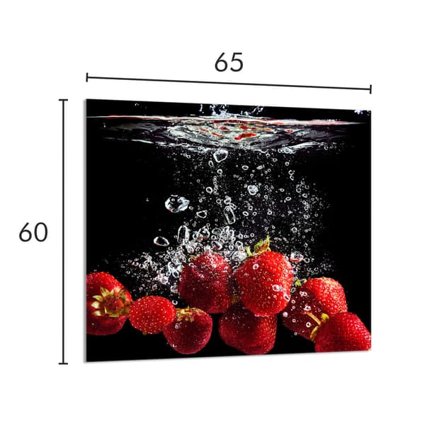 KEITTIÖN LASIPANEELI 65x60 Mansikka