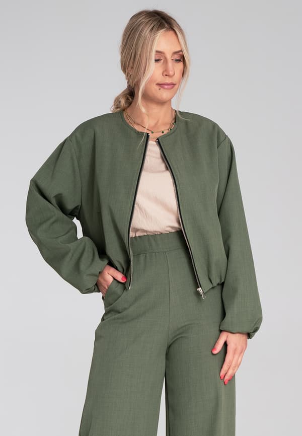 Elegant dambomberjacka grön storlek S/M