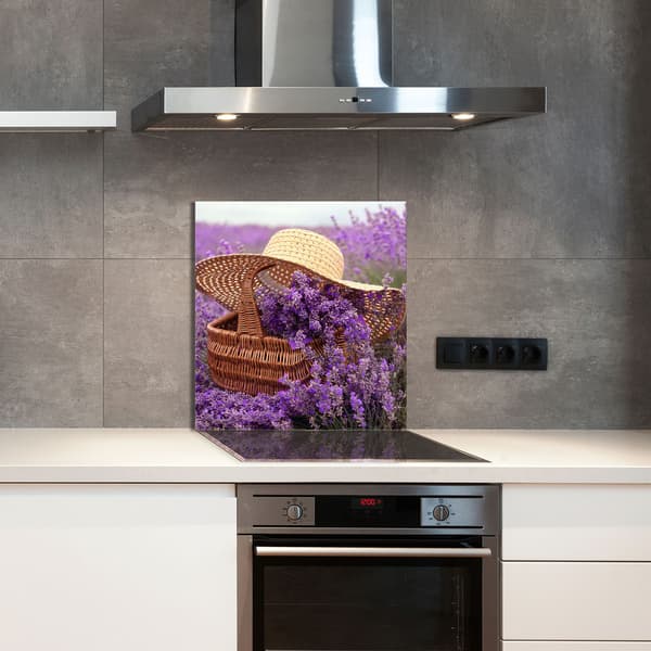 GLASPANEL FÖR KÖK 60x65 Lavendel