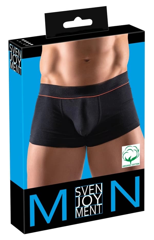 Svenjoyment Sorte Herre Boxershorts Med Røde Tynde Stroper M