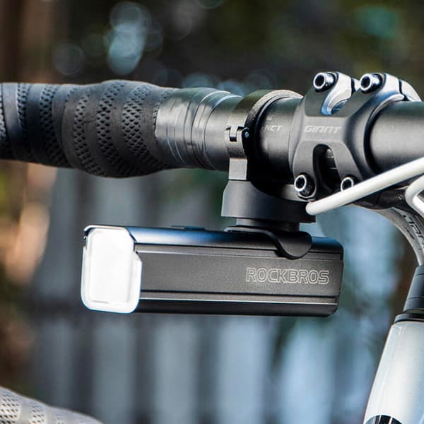 1000 lm cykelforlygte med USB-C - USB-A kabel - sort