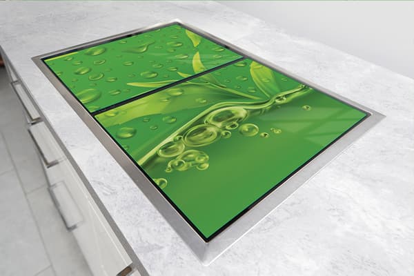 GLASSKYDDSPLÅT FÖR SPIS 90x52 BLAD