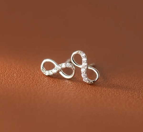Pendientes de plata Pendientes infinitos Pendientes de cobre