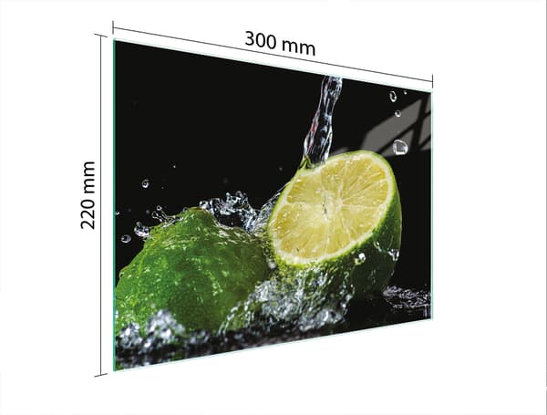 GLAS SKÆREBRÆT 30x22 CITRON