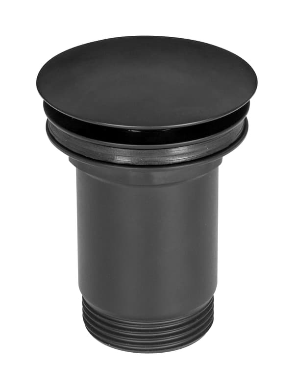 Click-clack pyöreä tulppa iso musta 1 1/4