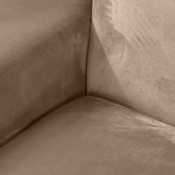 Sofföverdrag 3-sitsig soffa kamelfärgad velour